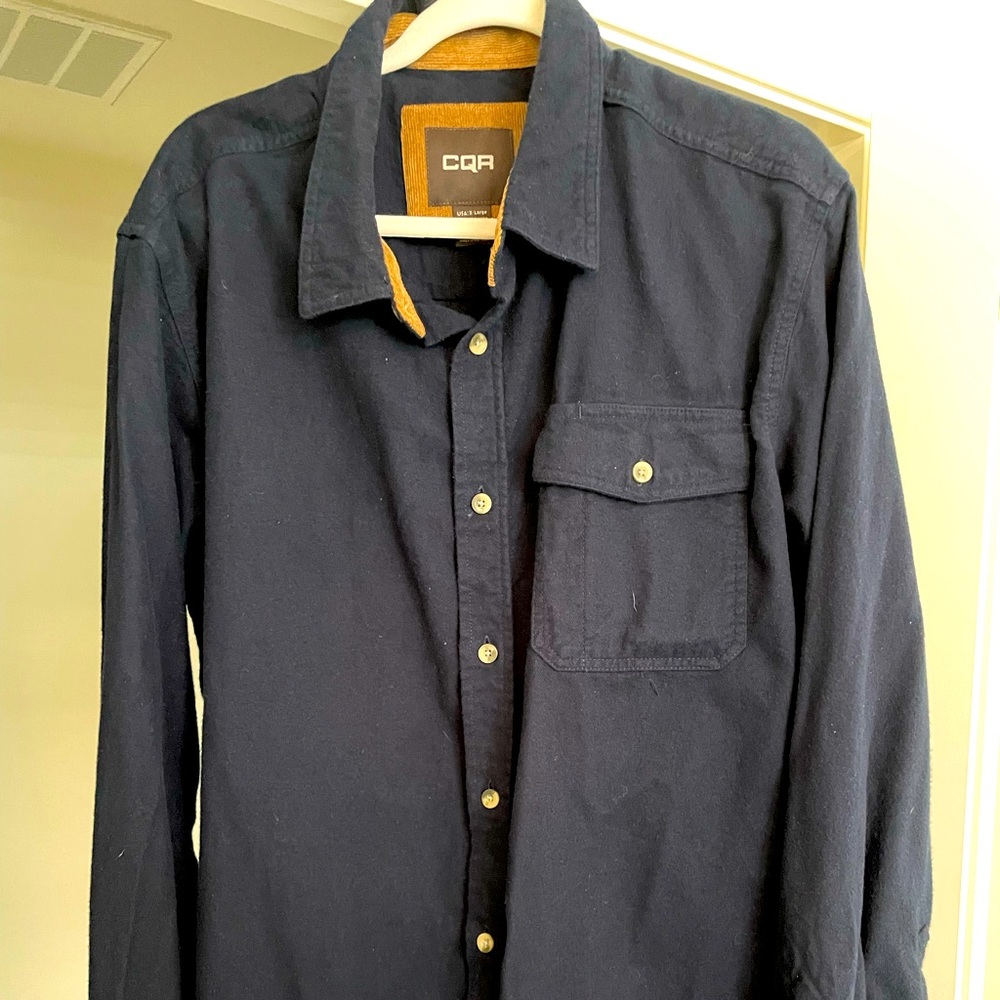 Dark blue CQR flannel size XL